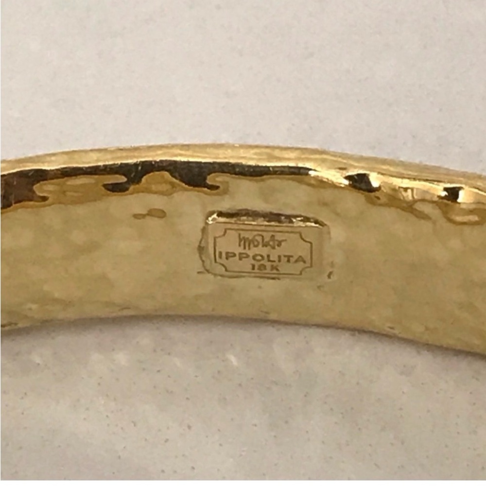 Ippolita Glamazon Gold Hammered Bangle bracelet - Picture 4 of 8